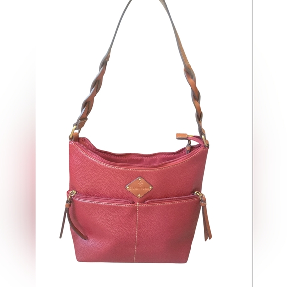 St. John's Bay Handbags - St. John's Bay Red Wine and Brown Shoulder Bag